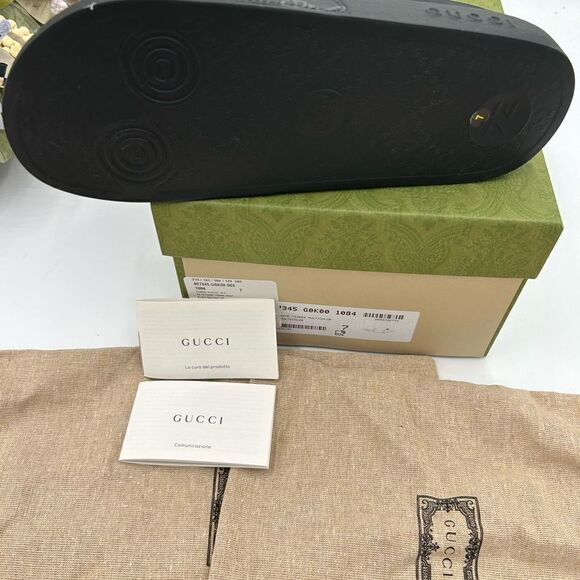 Men’s Gucci GG Supreme tiger print Pool slides size size 7 made in Italy - Picture 6 of 8